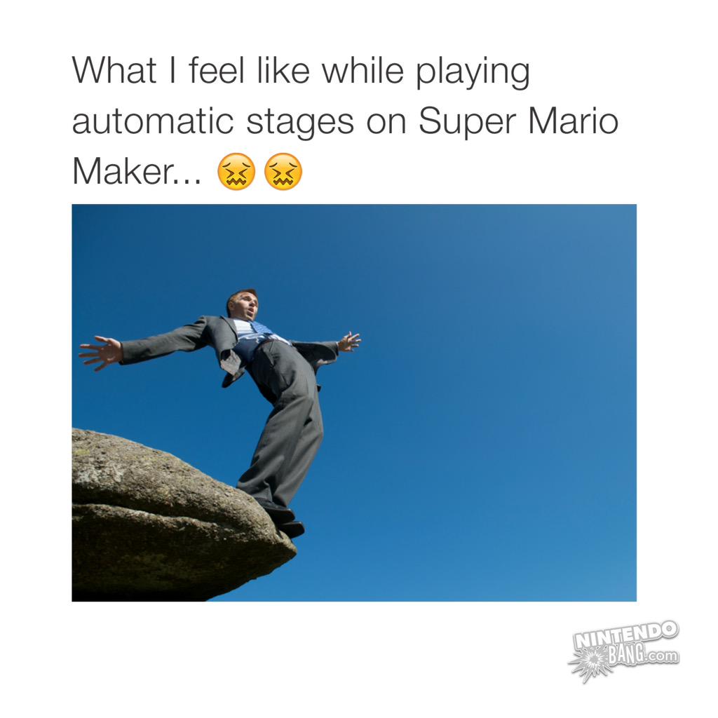 NintendoBang's tweet image. Some of them stages have you like 😰. #SuperMarioMaker #MarioMaker #AutomaticLevels  #Nervous #NintendoBANG #Nintendo