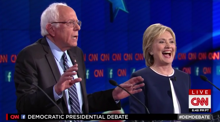 thehill's tweet photo. Sanders: Lack of paid family leave "an international embarrassment" http://t.co/pgT0vtEQNz #DemDebate http://t.co/T17kuoIi9b