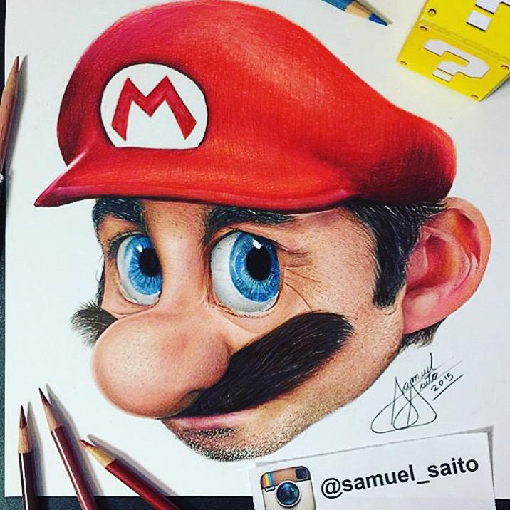 Mario Drawing - How To Draw Mario Step By Step
