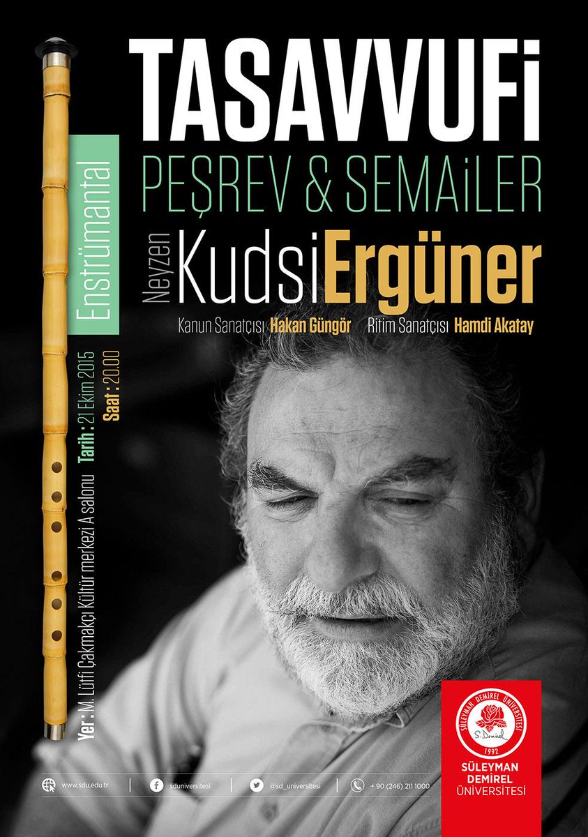 Dünyaca Ünlü Neyzen Kudsi Ergüner Üniversitemize Geliyor