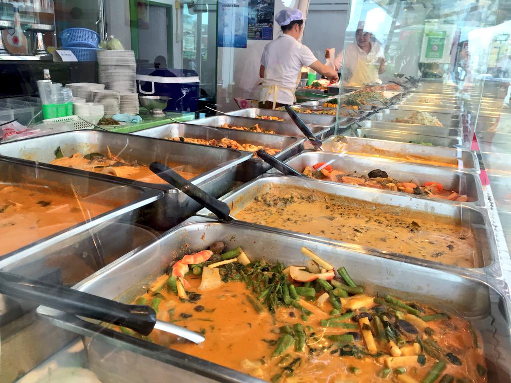 AmazingThailand's tweet photo. PHOTO by @jamiemonk: Vegetarian lunch in Chumphon town http://t.co/GxrPSVST9n #ThaiFood #Thailand