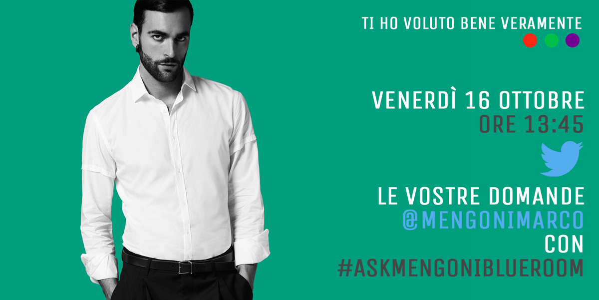 mengonimarco's tweet image. Marco aspetta le vostre domande con #AskMengoniBlueRoom per l'evento nella #BlueRoom di @TwitterItalia venerdì! Staff