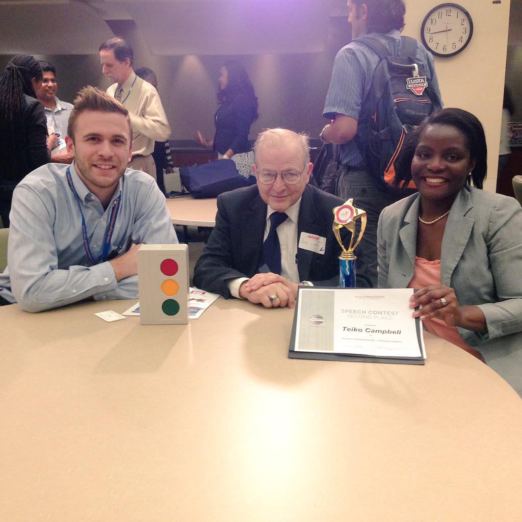 FedTriToastmstr's tweet photo. Our Timers, Teddy and Jack, and the Division 36 Humorous Contest runner up, Teiko! #Toastmasters #d36tm http://t.co/nUmDymZDz7