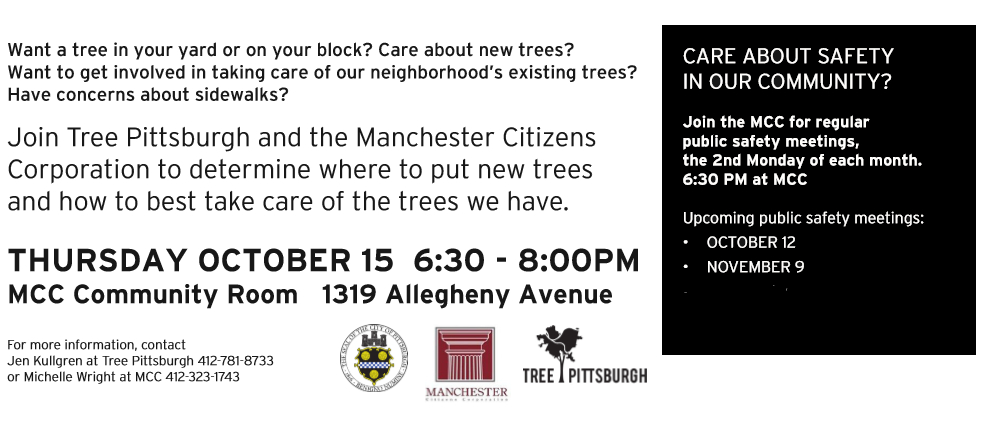mccpgh's tweet photo. @TreePgh @mccpgh Community Meeting TOMORROW NIGHT! Come on out to be a part of this discussion in Manchester! http://t.co/EjPhX3OB7o