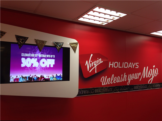 DalgleishNikki's tweet photo. Happy 30th Birthday @virginholidays from the Metrocentre Debenhams store! http://t.co/3Xby9dUYk0