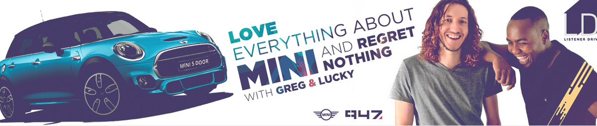 Lucky2plus3's tweet photo. last chance to win with @MINISouthAfrica &amp; @947 on #LDR. #MiniNoRegrets http://t.co/7oEoheo1pZ  #GregandLucky http://t.co/a2J2JHTOYG