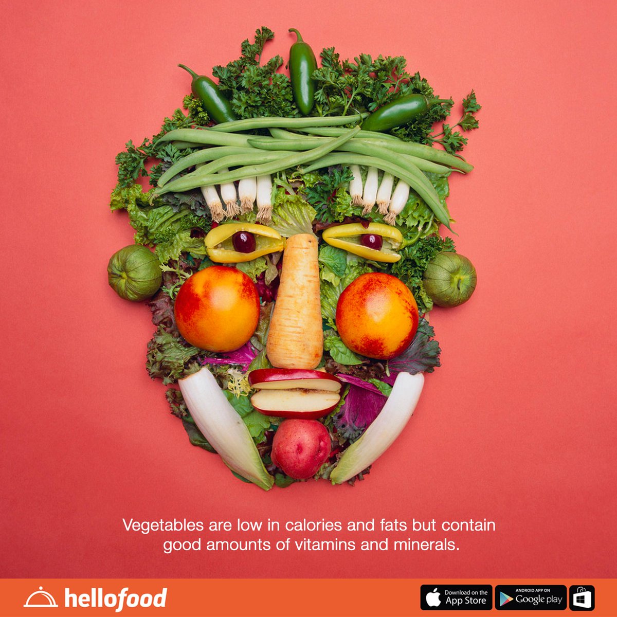 JumiaFoodRW's tweet photo. Vegetables are low in calories and fats but contain  good amounts of vitamins and minerals. http://t.co/2naHintIeA