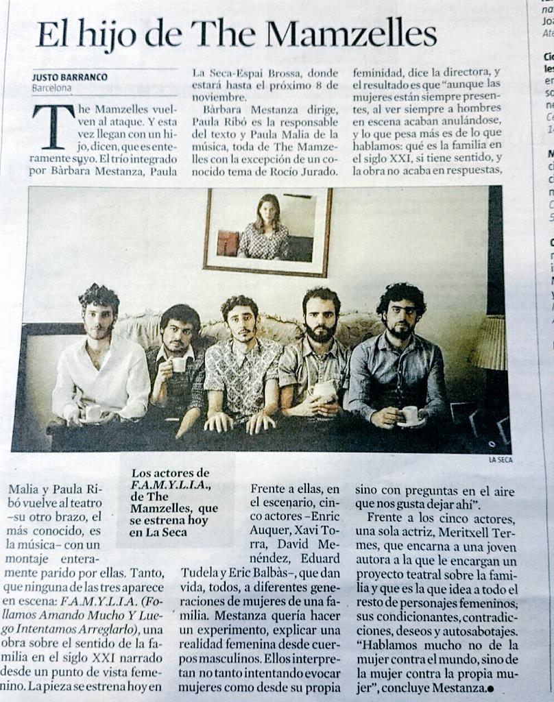Avui estrenem! Con <a href="/TheMamzelles/">The Mamzelles</a> en @LaSeca_Brossa, <a href="/TimeOutBCN/">Time Out Barcelona</a>, <a href="/LaVanguardia/">La Vanguardia</a> <a href="/justobarranco/">justo barranco</a>