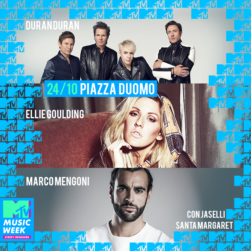 mtvitalia's tweet photo. Ripetiamo: @duranduran, @elliegoulding e @mengonimarco live in Piazza Duomo a Milano il 24/10 #MTVMusicWeek #MTVEMA http://t.co/5R9h12TB3k