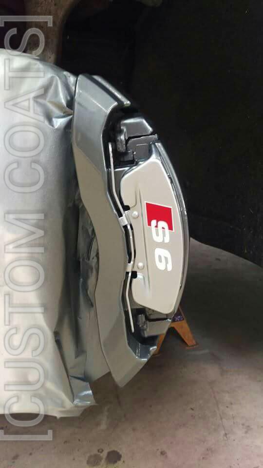 Audi S6 calipers completed in Audi grey and silver- get yours done from £145.00