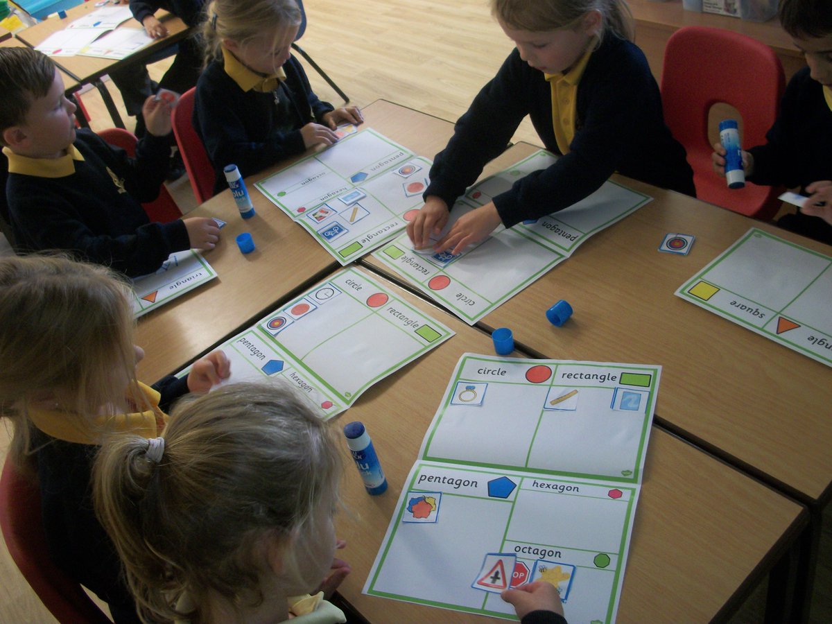 Year_1_OLOL's tweet photo. Well done Year 1, great work usng everyday objects to identify properties of 2d shapes this morning #shapethefuture http://t.co/jAVIt4Bo4P