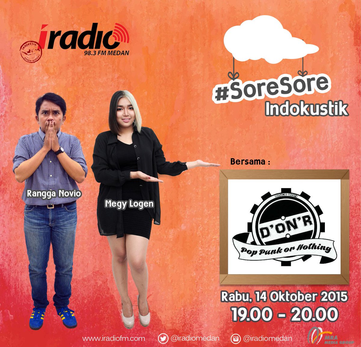 Nanti pkl 19.00-20.00 di #SoreSore! bakal ada #Indokustik  hanya di IRadio #IndonesiaKerenBanget