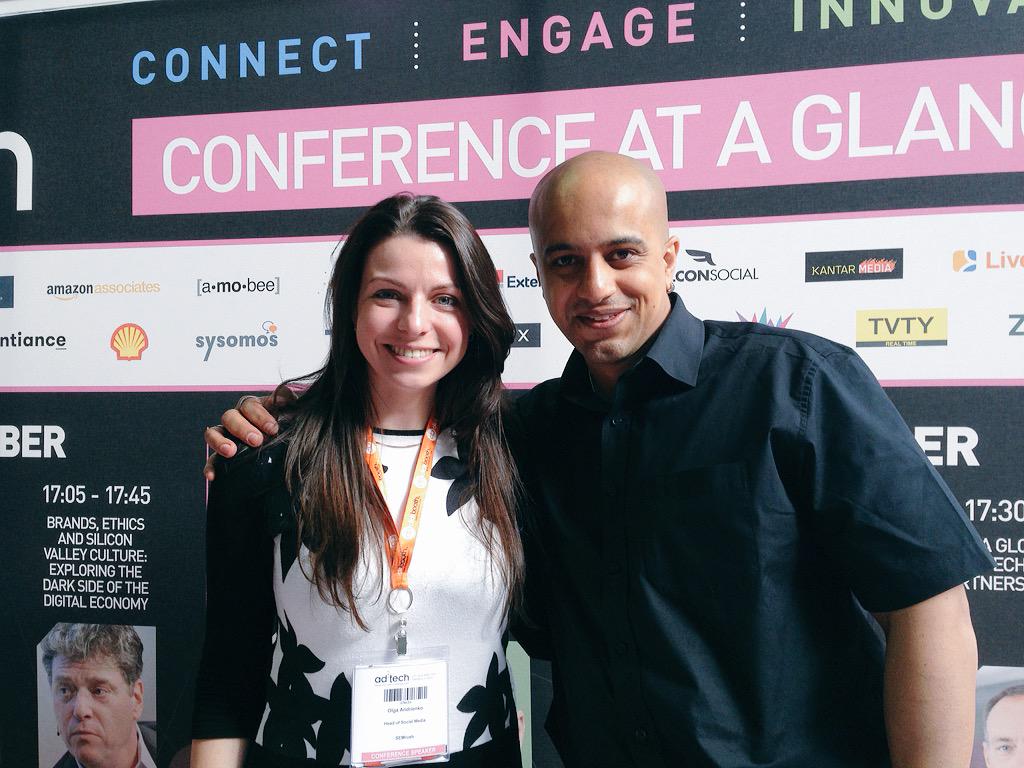 Olgandrienko's tweet image. When online goes offline: it was so awesome to meet @OmiSido at #adtechLondon