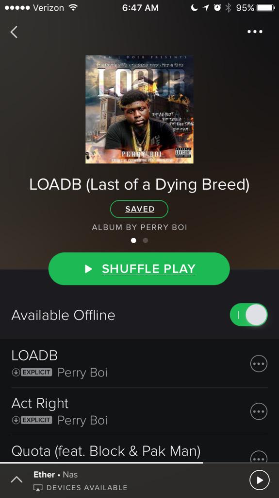 CBMPERRYBOI's tweet image. NOW ON #SPOTIFY❗️❗️❗️#LOADB #CbM