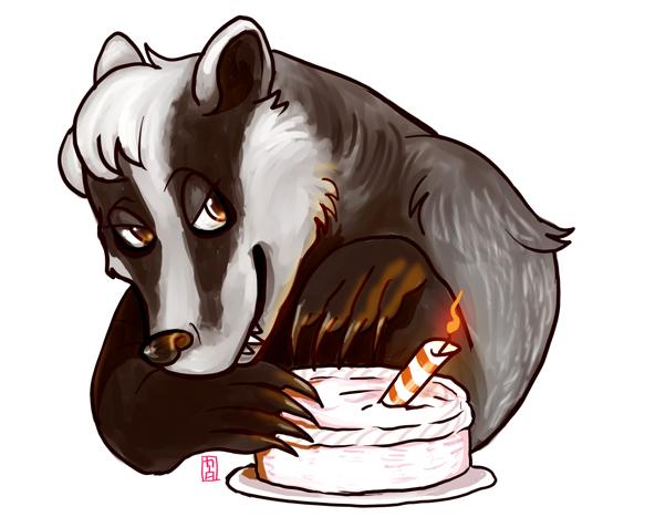 Happy Birthday to who\d make  a charming badger, don\t you think? Drawing badgers are fun. 