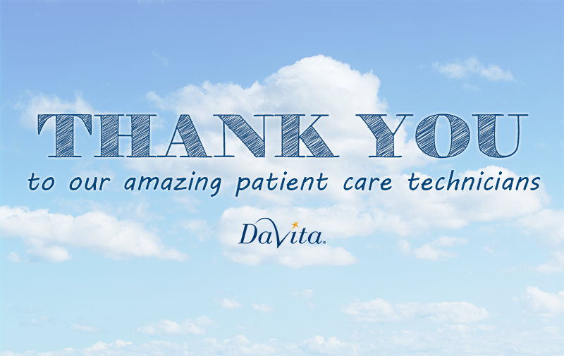 DaVitaCareers's tweet photo. Happy Patient Care Technician's week! Thank you to our over 15,000 PCT's who care for our patients.#dialysistechweek http://t.co/qwj6Yt8MJP