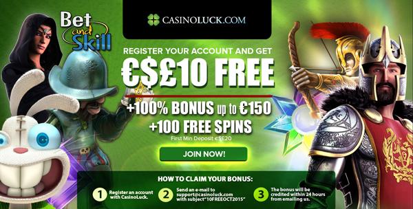 CasinoLuck no deposit bonus