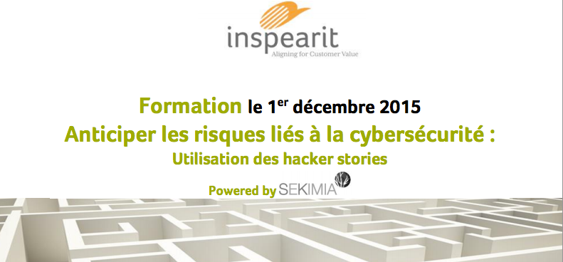 helkhoury's tweet image. Mardi 01/12 @inspearit_FR 
Formation 
Anticiper les risques liés à la cybersécurité : Utilisation des #hackerstories