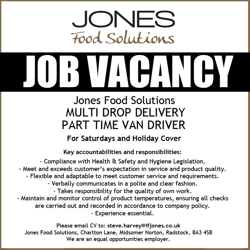 van driver job vacancy
