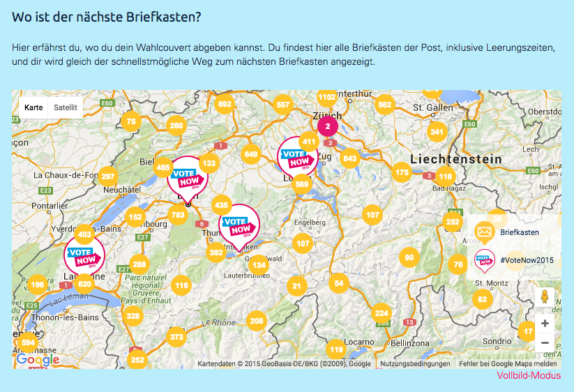 politbox's tweet photo. Noch nicht gewählt? Heute kannst du dies noch brieflich tun. 📮-Übersicht: https://t.co/ITLYdS0xCZ #wahlch15 http://t.co/nie4Vp996A