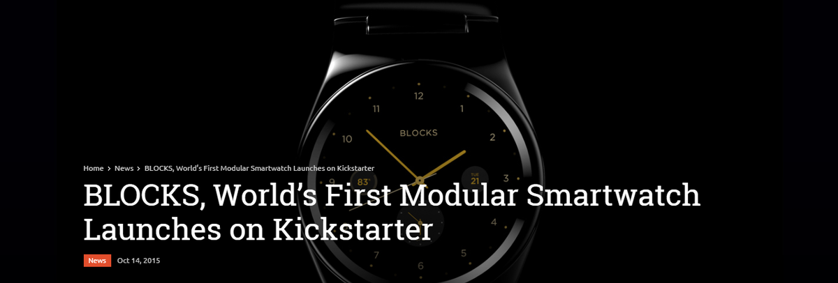 TechRasaCom's tweet photo. BLOCKS, First Modular Smartwatch Launches on Kickstarter http://t.co/WH6t3CDtV0 via @TechRasaCom @chooseblocks http://t.co/RY89kzz8jV