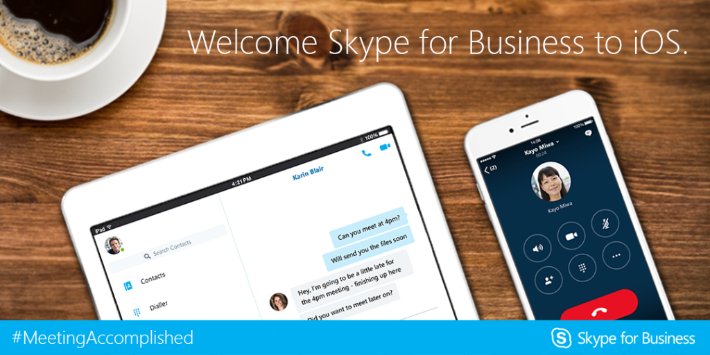 SkypeBusiness's tweet photo. #Skype4B for #iOS is here! Discover the new &amp; enhanced features and get the app today: http://t.co/Pa4fqkB7GL http://t.co/jpsatzeVii