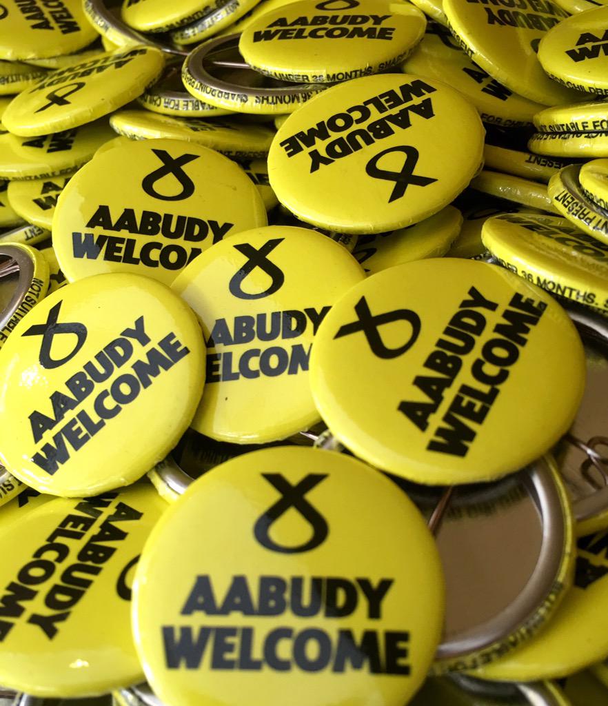 PeterMurrell's tweet image. Special edition @theSNP badge in the Doric to mark our return to @AECC_Aberdeen #AabudyWelcome #SNP15