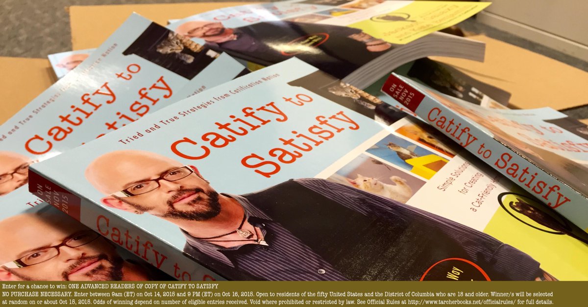 KalGuntuku's tweet image. RT desilu861911: RT TarcherBooks: The galleys for JacksonGalaxy's new #CatifyToSatisfy are in and look great! Retw…