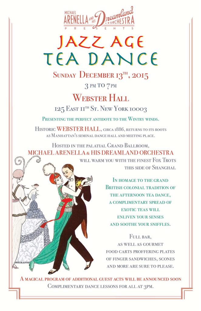 jazzagenyc's tweet photo. Tickets are live! #JazzAgeTeaDance #vintage #1920s #roaring20s #winteriscoming #December #NYC #thingstodo #Gatsby http://t.co/4lygQxen3H