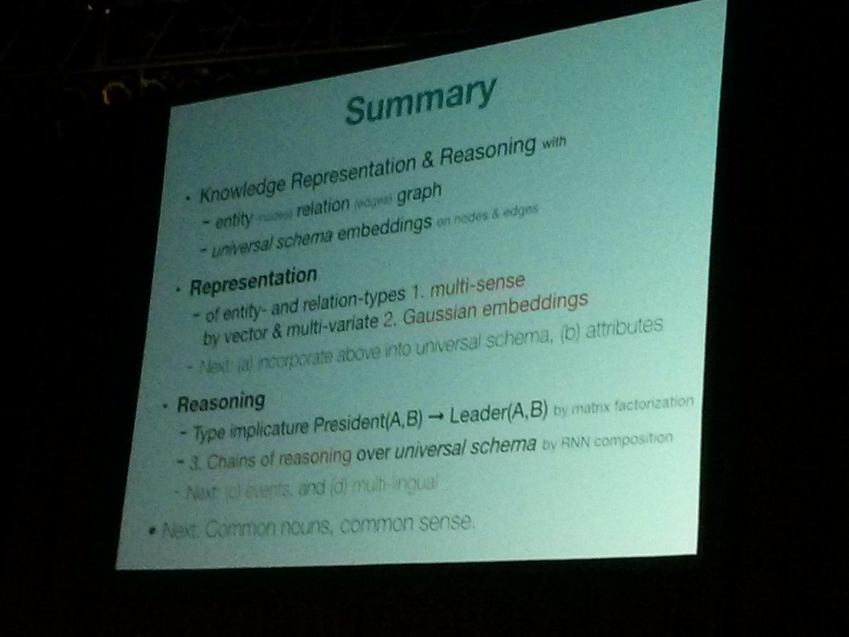 nandanamihindu's tweet image. Summary of the #ISWC2015 keynote by Prof. Andrew McCallum #KnowledgeRepresentation #Reasoning