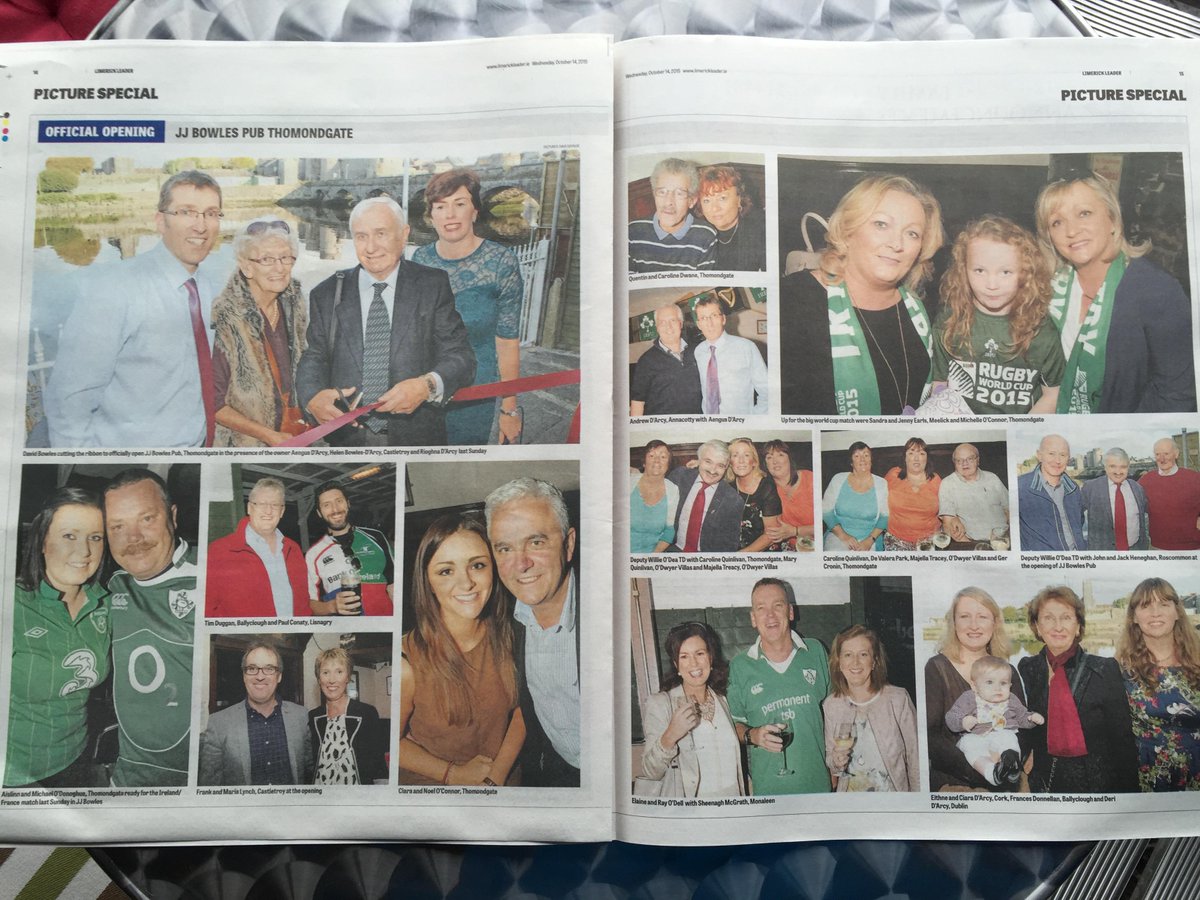 jjbowlespub's tweet photo. 2 page colour spread for @jjbowlespub in today's @Limerick_Leader ! http://t.co/KJXPYd4jeV