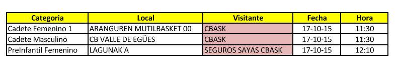 Partidos para el fin de semana del <a href="/CBASKAltsasu/">@CBASK Altsasu</a>