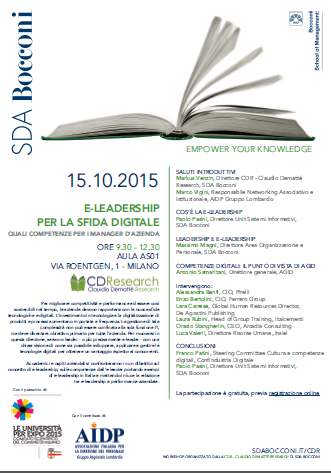 Insiel4y's tweet photo. Anche il Direttore Risorse Umane di @InsielSpa @valeriiluca domani a @sdabocconi 
http://t.co/6DZL4B7hvb http://t.co/eMheLCrwiH