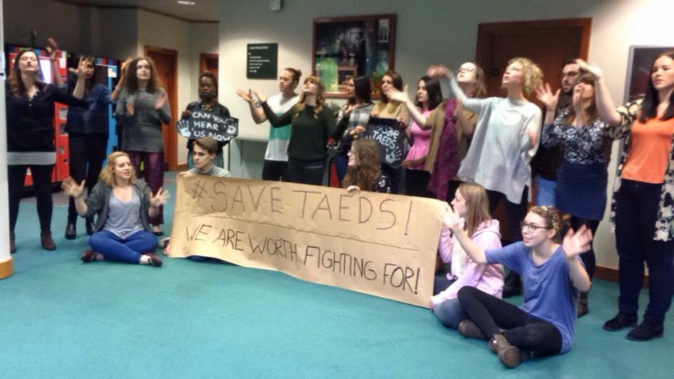 _RachaelMerry's tweet photo. Could not be more proud of the beautiful @UniRdg_TAEDS family today! #saveTAEDS http://t.co/EubArZ15Eg