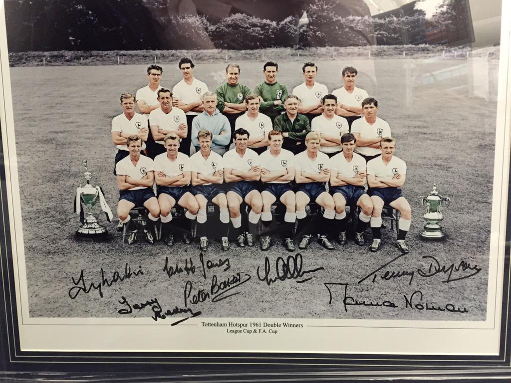 dtmootoo's tweet photo. Bid for this signed and framed photo of the @SpursOfficial 61 double winning side. Proceeds to @BoparaBenefit http://t.co/1oPcFglIGz