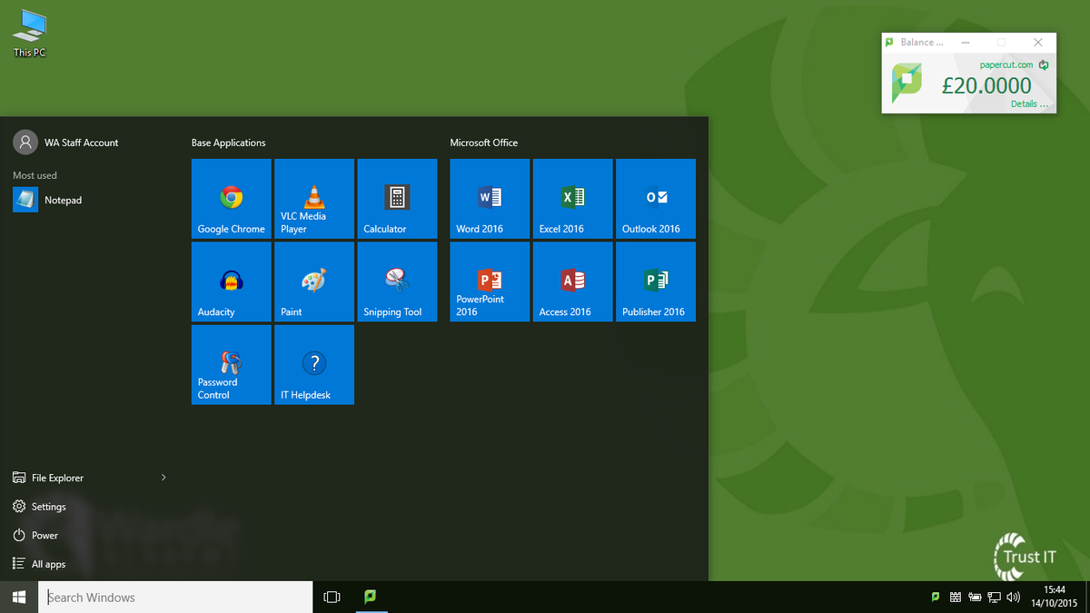 TrustIT's tweet image. We are nearing the #Windows10 &amp;amp; #Office2016 deployment. Here are a few screenshots!