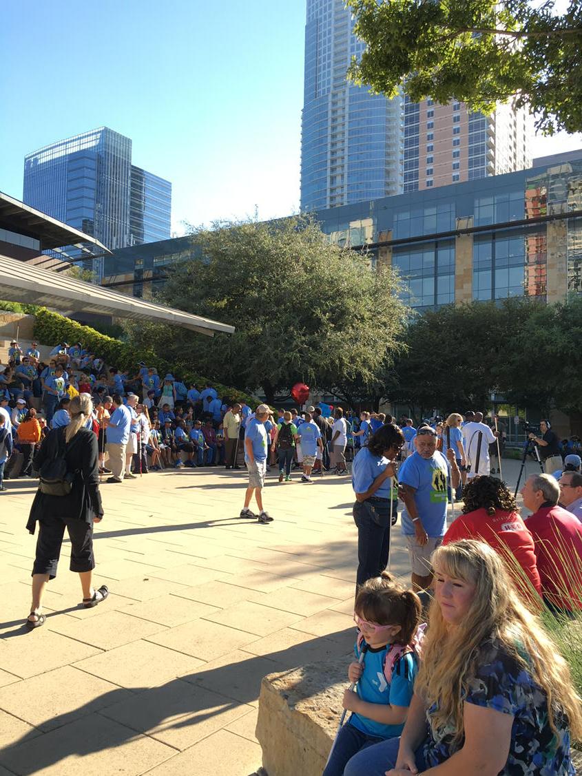 We are now at City Hall for the 2015 white cane day event.