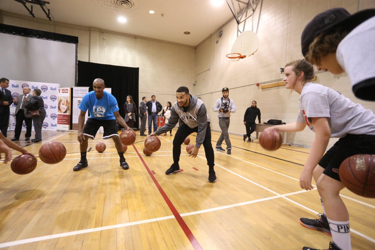 nbacares's tweet photo. #NBACanadaSeries: @Timberwolves @22wiggins &amp; @ZachLaVine joined @Raptors @Cory_Joe at Taggart Family @YMCA! http://t.co/VHRIzcGgyM