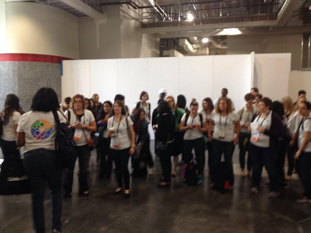 Getting together for the Amazon Women in Engineering picture #GHC15