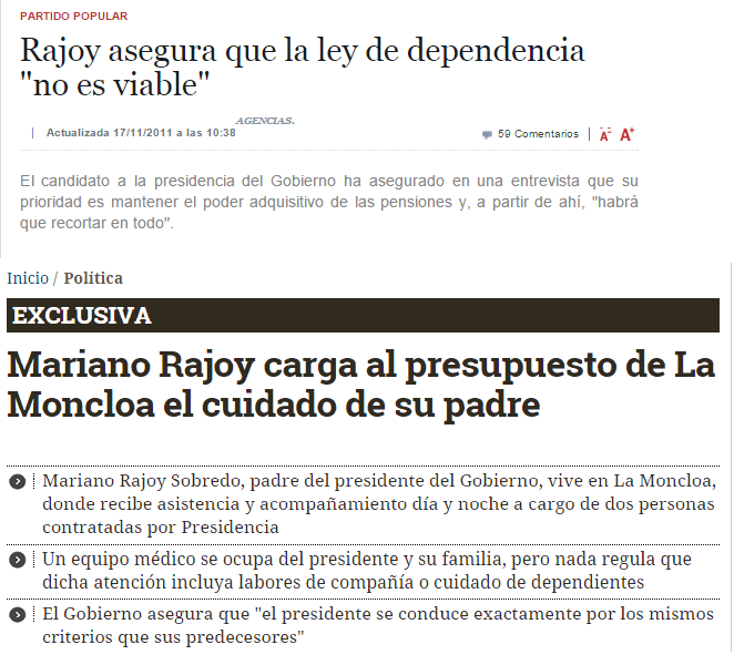 politicosalpar0's tweet photo. Recortamos la ley de dependencia a todoshhh menos a mi padre.
Maldita hemeroteca.
http://t.co/UTBF84Z3Vv http://t.co/RaeKXvkbI3