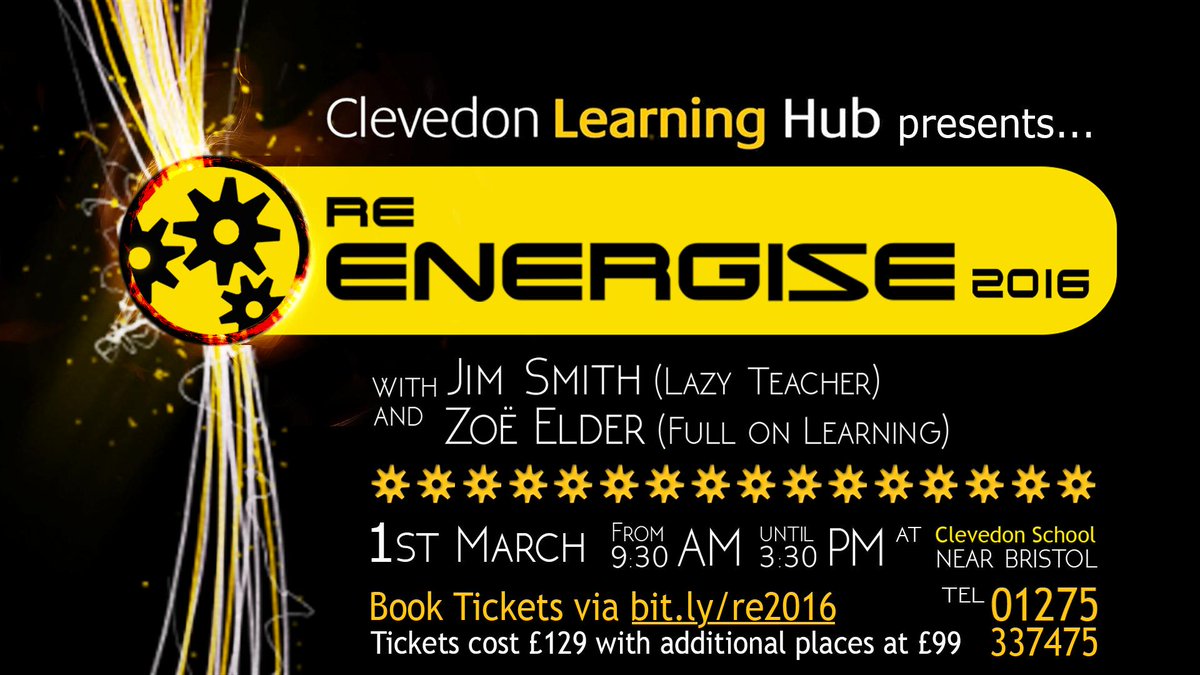 ClevedonLHub's tweet photo. Re-Energise is now live! NQT and RQT conference with Jim Smith (LAZY TEACHER) and Zoë Elder (FULL ON LEARNING) http://t.co/oVUcV9nnFH