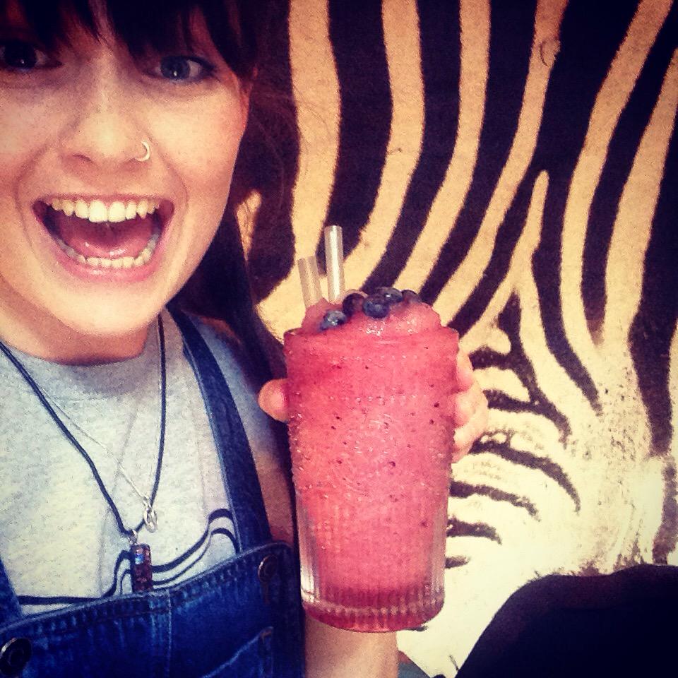 lastzebra's tweet photo. "Violets Blueberry Mistake" Our cocktail of the week! I've got mine, come get yours! #BlueberryGoodness http://t.co/trwtNIlWvG