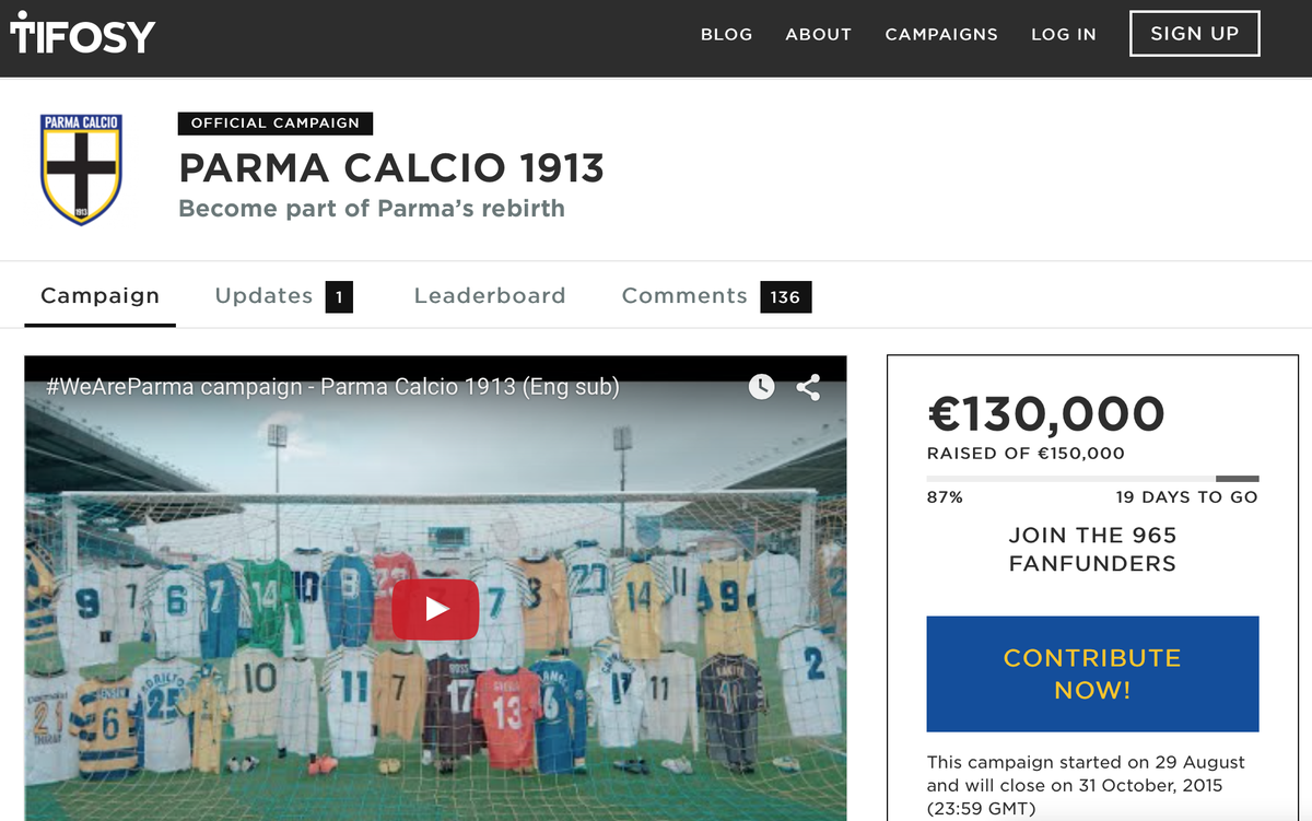 tifosy's tweet photo. €130.000! Thanks everyone, only €20.000 left! #WEAREPARMA #MUSEOCROCIATO
Keep it up! https://t.co/NftT5vAajN http://t.co/KjH4ACAIkq