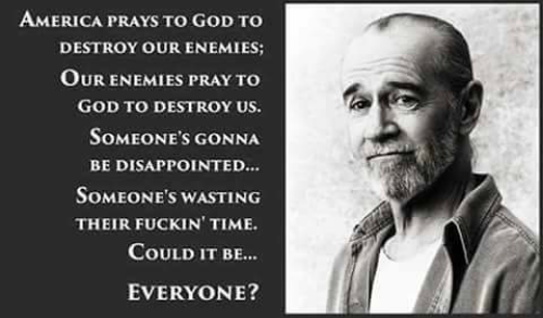 chiefplan1's tweet photo. #WhatIfInstead of listening to the NRA & the Christian Taliban we all had listened to George Carlin who had it right? http://t.co/htI9BytpzR