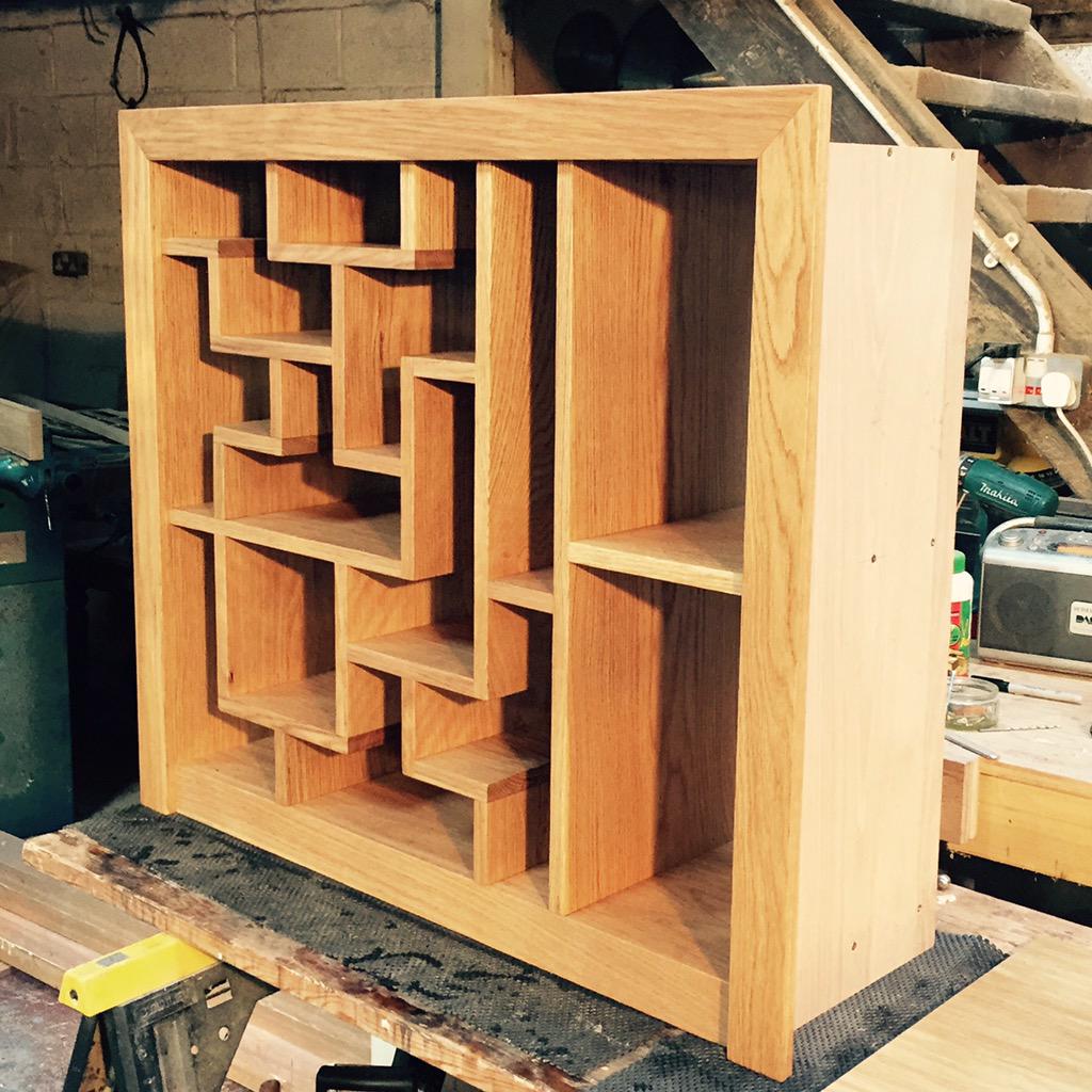 BenedictsCraft's tweet photo. Tetris wine rack for a fireplace, in solid Oak.  #furniture #wood #herts #furnituremaker #interiors #interiordesign http://t.co/W2c8f4eBkr