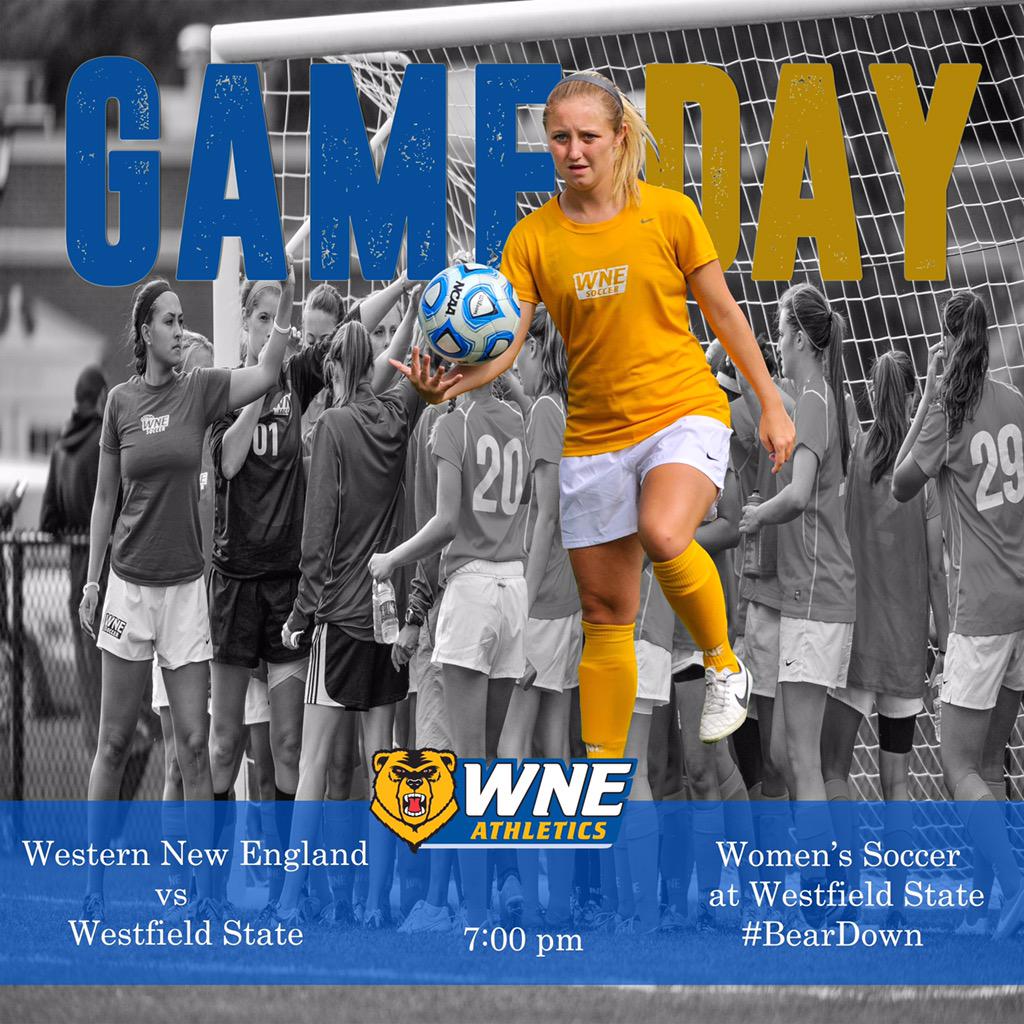 WNE_GoldenBears's tweet photo. Good luck to our Women's Soccer team as they travel to Westfield State to take on the Owls at 7pm. #wneathletics http://t.co/h8g5vB9Qf0