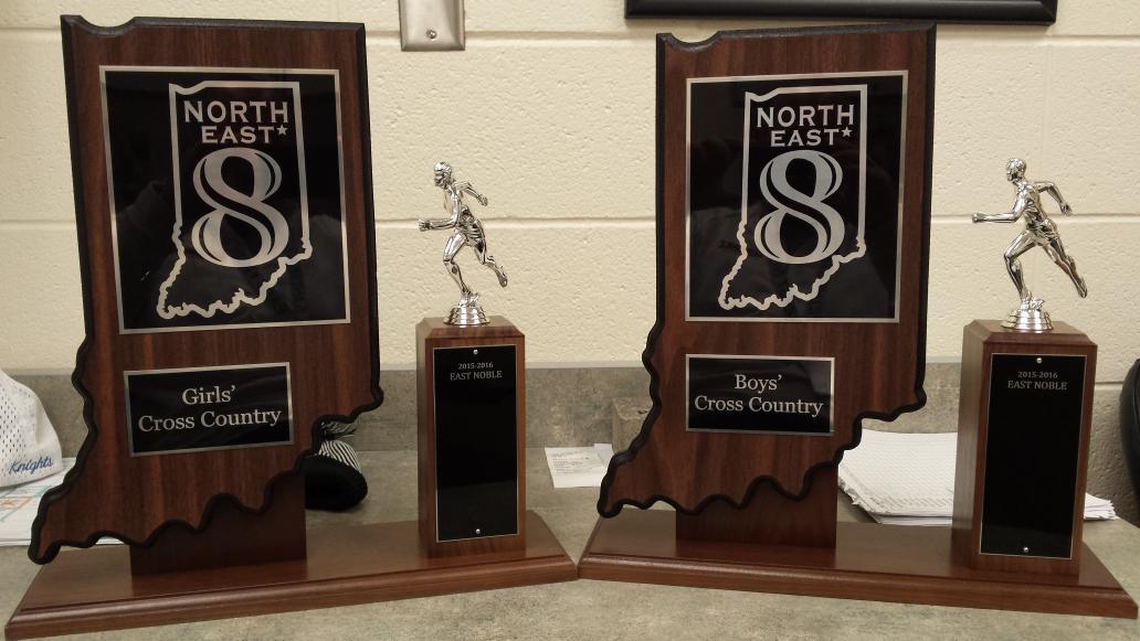 ENKnights's tweet photo. Both the girls and the boys NE8 cross country traveling trophies will be housed at EN  the 1st year!  Congrats EN! http://t.co/JnvOeUHh8K