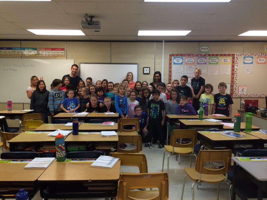 We got to meet the Global Morning News team! We had some great questions for them. #grade23life <a href="/GlobalRegina/">Global Regina</a>