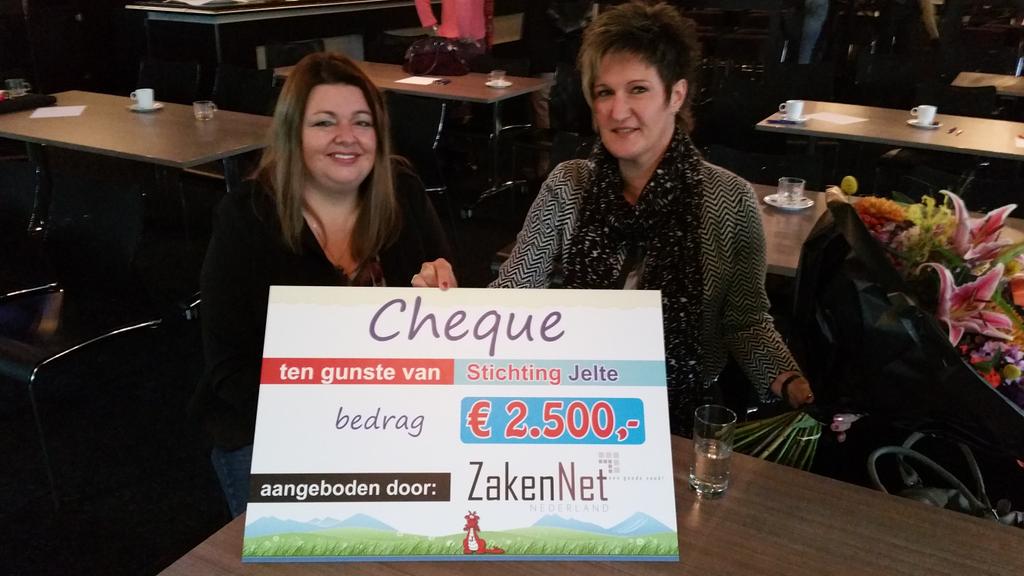 EHBA_Hardenberg's tweet photo. #ZakenNet heeft Stichting Jelte met gift van €2.500,- ondersteunt voor de begeleiding van kinderen met hersenletsel! http://t.co/jzoRO4UxwE