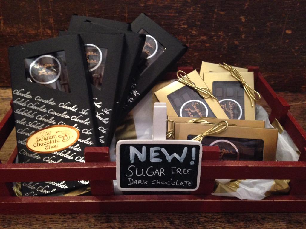 BelgianChocTO's tweet photo. Hello dear customers, 
 we are are proud to announce that we have now SUGAR  FREE Dark Belgian chocolate Enjoy !!!! http://t.co/IrFRpEVd30